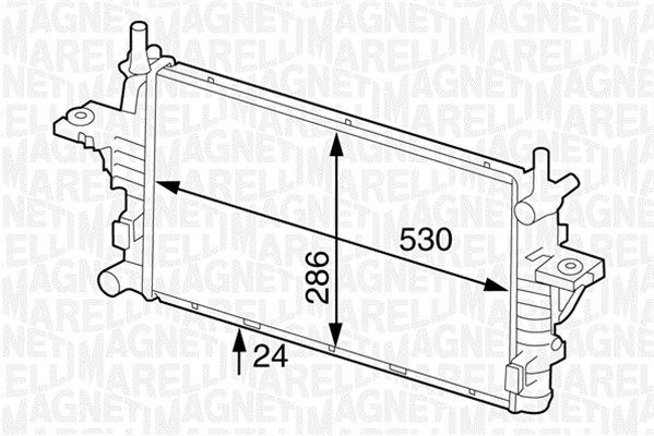 MAGNETI MARELLI Радиатор, охлаждение двигателя 350213126100